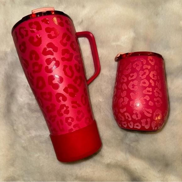 BRUMATE Red Leopard Custom Dyed Uncork’d Insulated Wine Tumbler 12oz GORGEOUS! - Picture 11 of 13